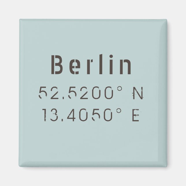 Berliner Breitengrad Magnet (Vorne)