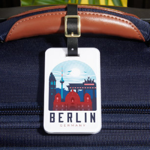 Berliner Deutschland Skyline Gepäckanhänger