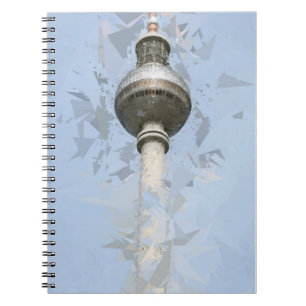 Berliner Fernsehturm Abstrakt Deutschland Reise Ku Notizblock