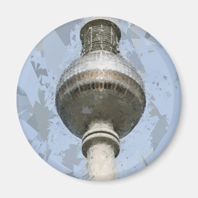 Berliner Fernsehturm Abstrakte Deutschland Reise K Magnet (Vorne)