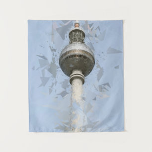 Berliner Fernsehturm Abstrakte Deutschland Reise K Wandteppich