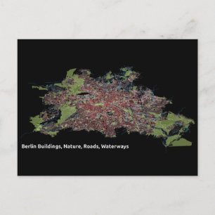 Berliner Gebäude, Natur, Straßen, Wasserstraßen - Postkarte