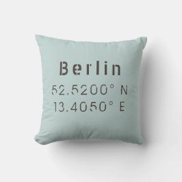 Berliner Längengrad Latitude Throw Kissen