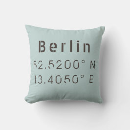 Berliner Längengrad Latitude Throw Kissen