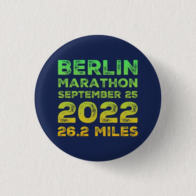 Berliner Marathon 2022 Button (Vorderseite)