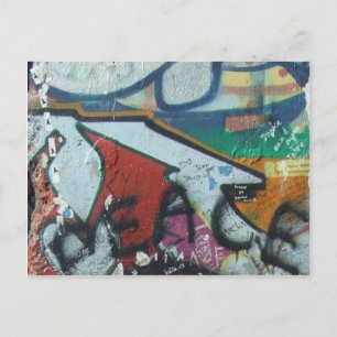 Berliner Mauer Design Postkarte