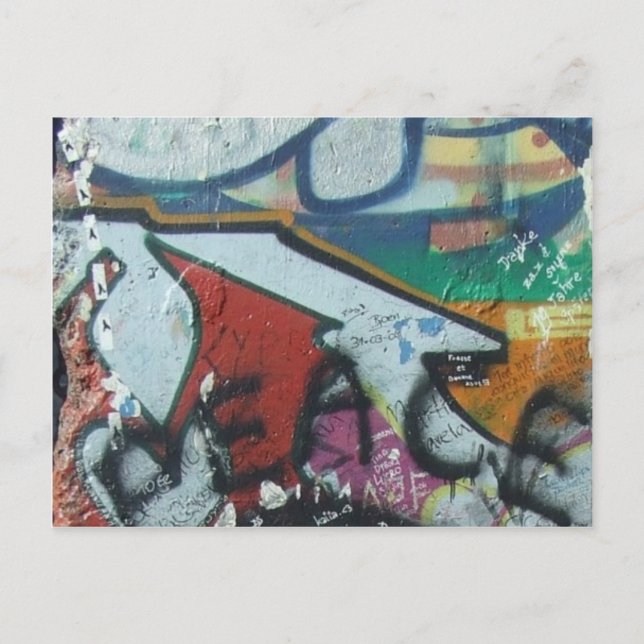 Berliner Mauer Design Postkarte (Vorderseite)