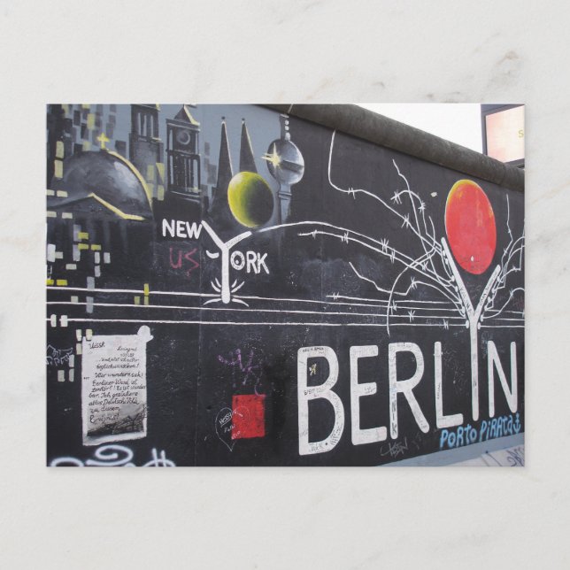 Berliner Mauer Postkarte (Vorderseite)