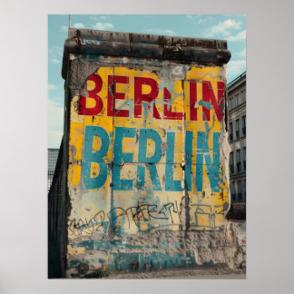 Berliner Mauer Vintag Poster