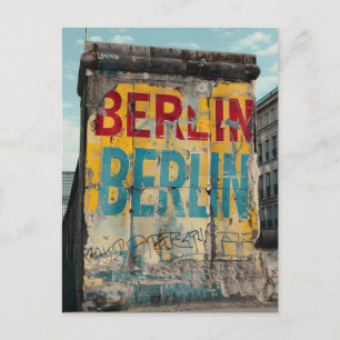 Berliner Mauer Vintag Postkarte
