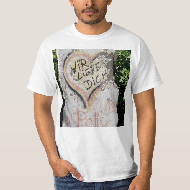 Berliner Mauer - wir Liebe Sie T-Shirt (Vorderseite)