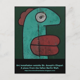 Berliner Mauerbild Postkarte