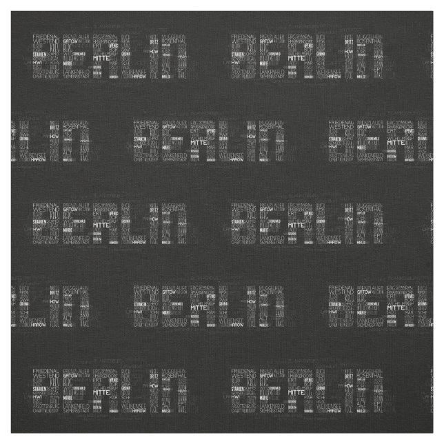 Berliner Ortstürzen Kunst, Berliner Nachbarschafte Stoff (Muster)