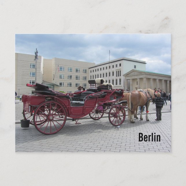 Berliner Pferd und Buggy Postkarte (Vorderseite)