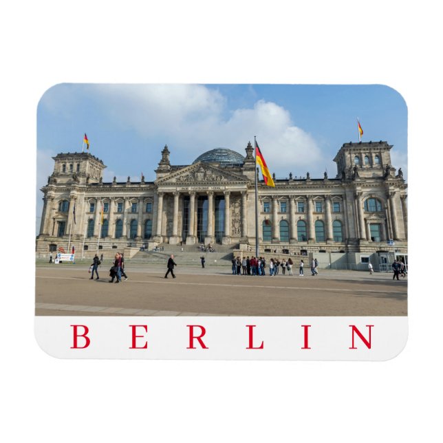 Berliner Reichstag und deutscher Kühlschrankmagnet Magnet (Horizontal)