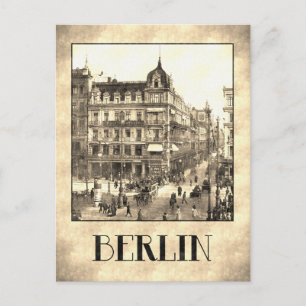 Berliner Retrostil Unter den Linden-Grungy Postkarte