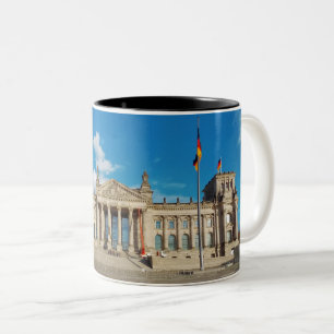Berliner Stadt Deutschland Reichstag Gebäude Sehen Zweifarbige Tasse