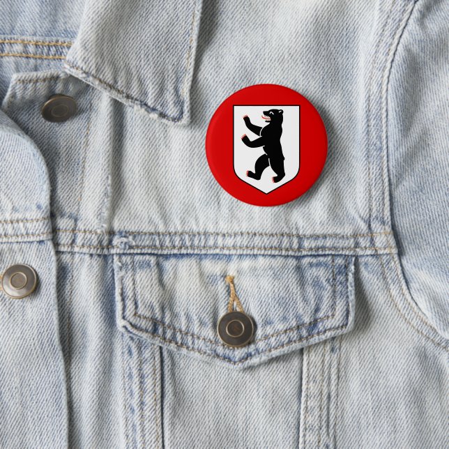 Berliner Stadtsymbol Deutschland Flagge Bär Emblem Button (Beispiel)