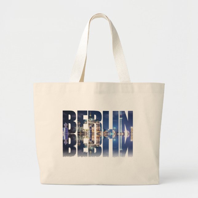 Berliner Text-Souvenir Jumbo Stoffbeutel (Vorne)