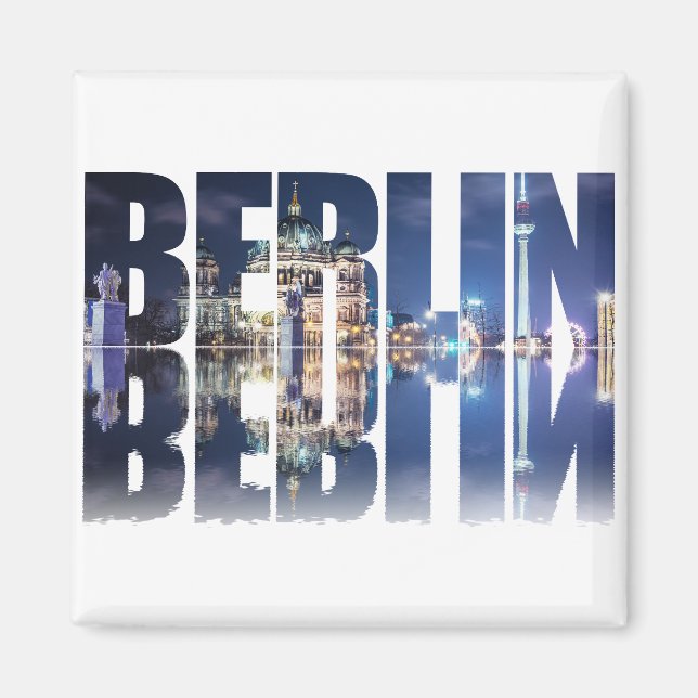 Berliner Text-Souvenir Magnet (Vorne)