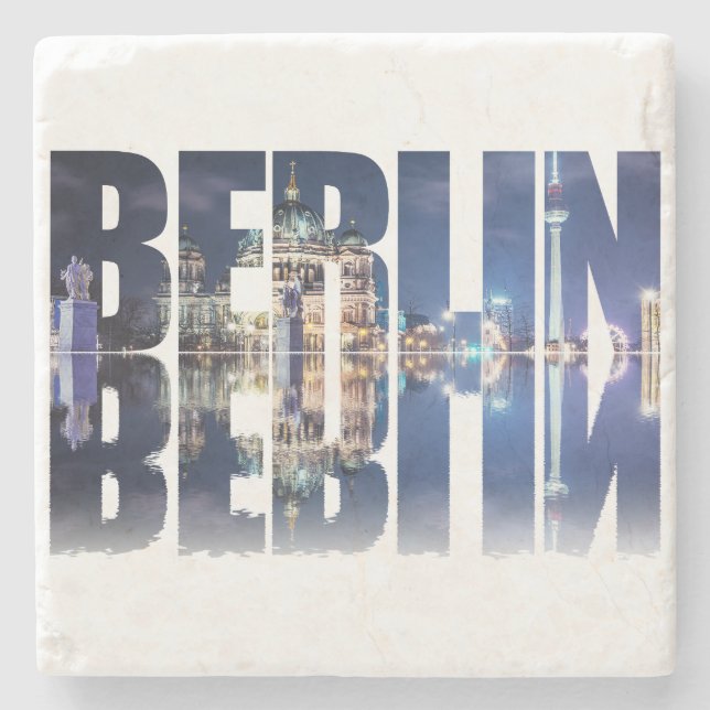 Berliner Text-Souvenir Steinuntersetzer (Vorderseite)