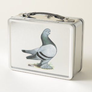 Berliner Tumbler Pigeon Blue Bar Metall Brotdose