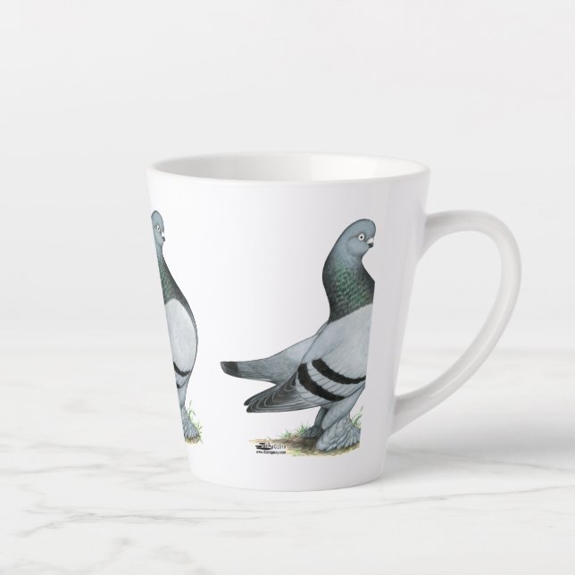 Berliner Tumbler Pigeon Blue Bar Milchtasse (Rechts)