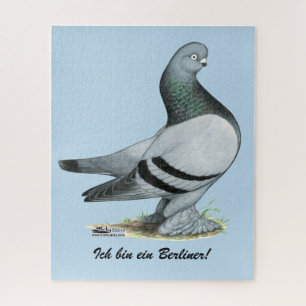 Berliner Tumbler Pigeon Blue Bar Puzzle