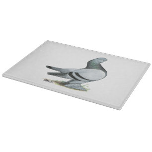 Berliner Tumbler Pigeon Blue Bar Schneidebrett