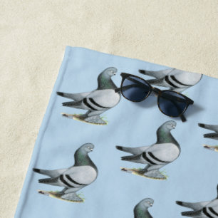 Berliner Tumbler Pigeon Blue Bar Strandtuch
