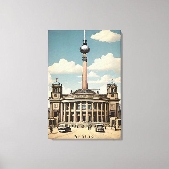 Berliner Vintage-Poster Leinwanddruck (Vorderseite)