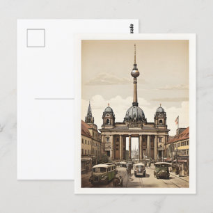 Berliner Vintage-Poster Postkarte