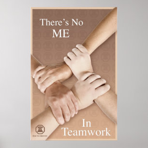 Berm-Tech in Teamwork gibt es kein Ich Poster