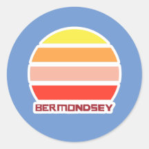 Bermondsey London Vintag Sunset Sticker