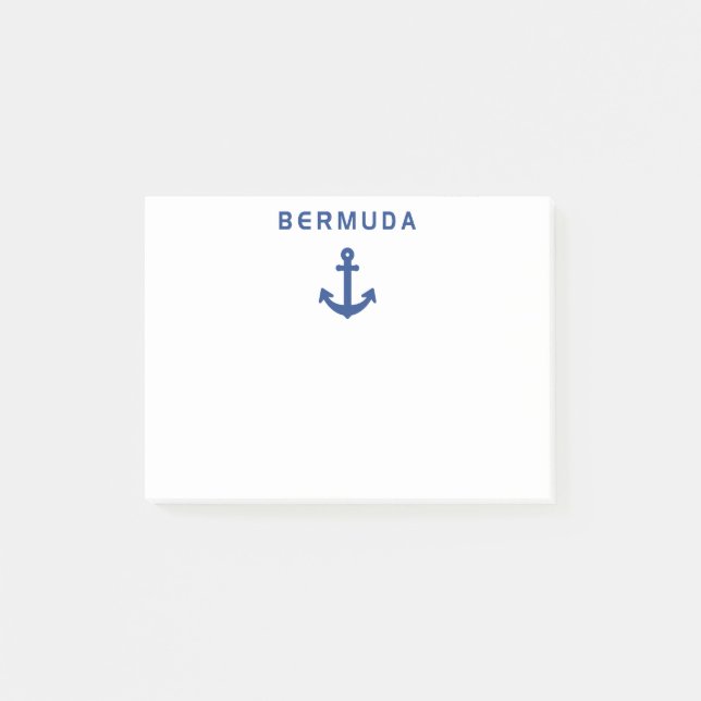 Bermuda Alter Anker für das Segeln mit hellen Farb Post-it Klebezettel (Vorderseite)