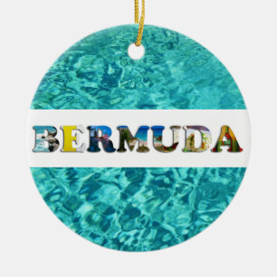 Bermuda Beach Blue Ocean Foto Weihnachten Keramik Ornament