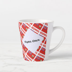 Bermuda-Bermudian Flag gekachelt Personalisiert Milchtasse