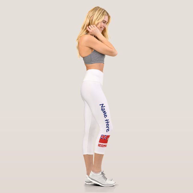 Bermuda Bermudian Flag Personalisiert Capri Leggings (Rechts)