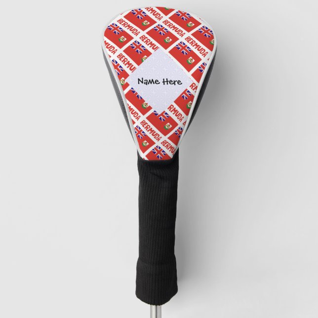 Bermuda Bermudian Flag Personalisiert geteert Golf Headcover (Vorderseite)