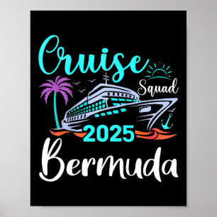 Bermuda Cruise Squad 2025 Familienferien Matching Poster