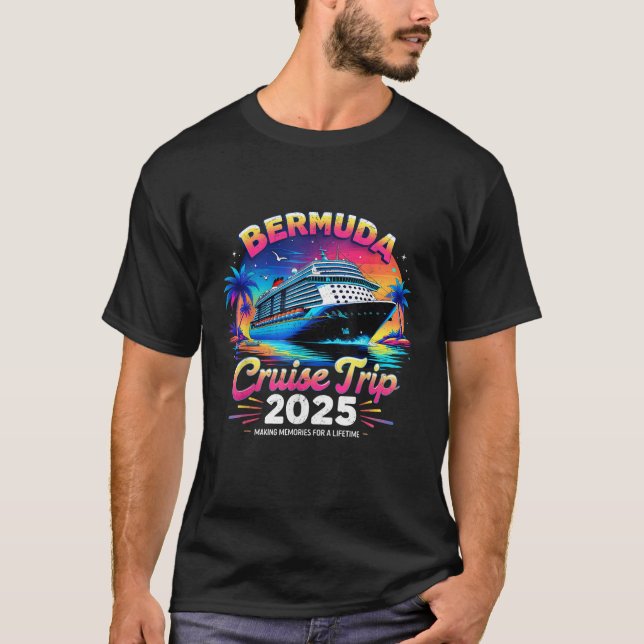 Bermuda Cruise Trip 2025 Sunset Vacation Gift  T-Shirt (Vorderseite)