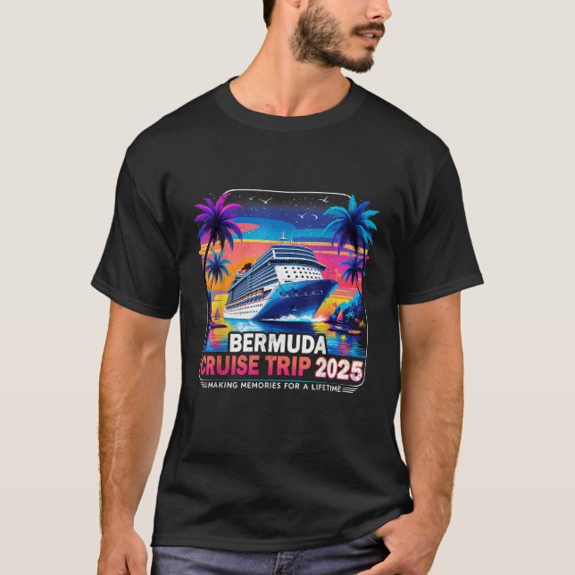 Bermuda Cruise Trip 2025 Sunset Vacation Gift  T-Shirt (Vorderseite)