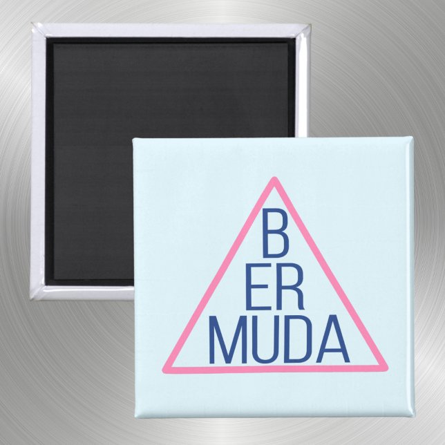 Bermuda-Dreieck mit modernem Text im Inneren Magnet (Von Creator hochgeladen)