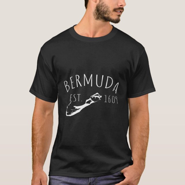 Bermuda Est 1609 Geschenk oder Souvenir T-Shirt (Vorderseite)