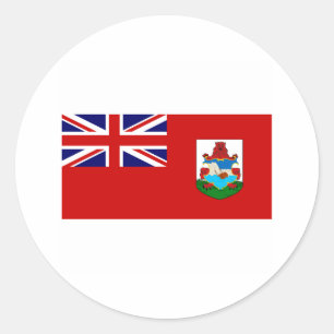 Bermuda FLAG International Runder Aufkleber