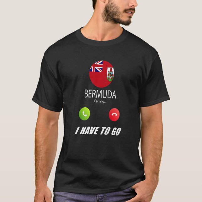 Bermuda Flag Souvenir Bermuda ruft ist Callin T-Shirt (Vorderseite)