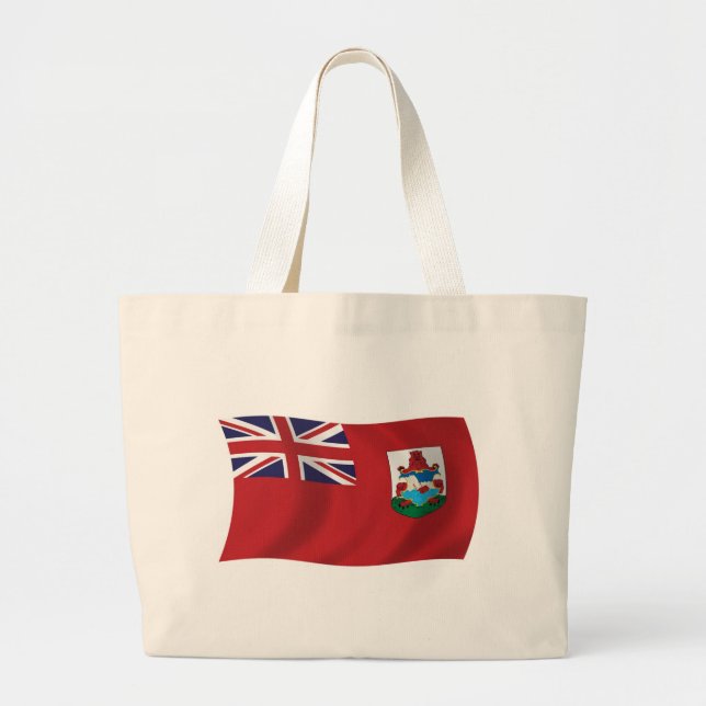 Bermuda Flag Tote Tag Jumbo Stoffbeutel (Vorne)