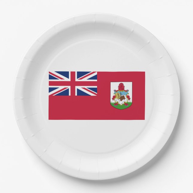 Bermuda-Flagge (Bermudian) (Karibische Inseln) Pappteller (Vorderseite)