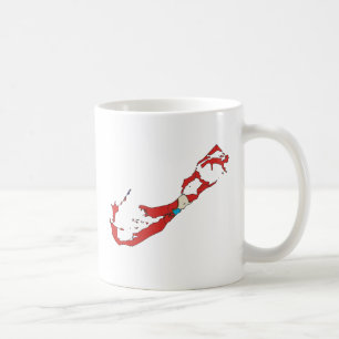 Bermuda-Flaggen-Karte Größengleich Tasse