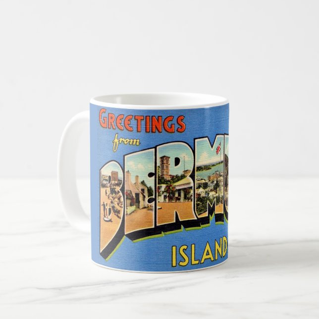 Bermuda Grüße  Kaffeetasse (Vorderseite Links)
